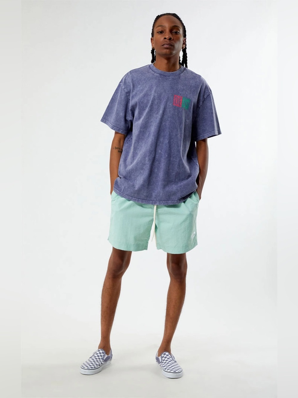 Men’s Pacsun Mint Nylon Collegiate 6.5" Swim Trunks